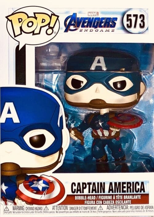 Funko Pop Captain America con Mjolnirr y escudo roto 573 - Imagen 2