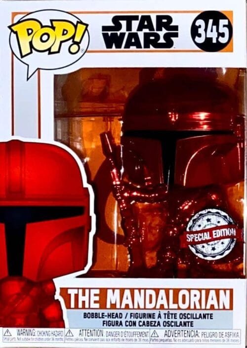 Funko Pop Star Wars The Mandalorian Red Chrome 345