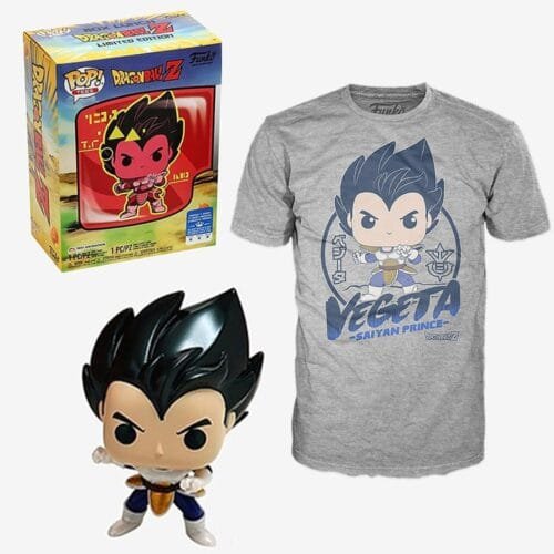 Funko Pop Tee Dragonball Z Vegeta Windy Metallic Talla M 614