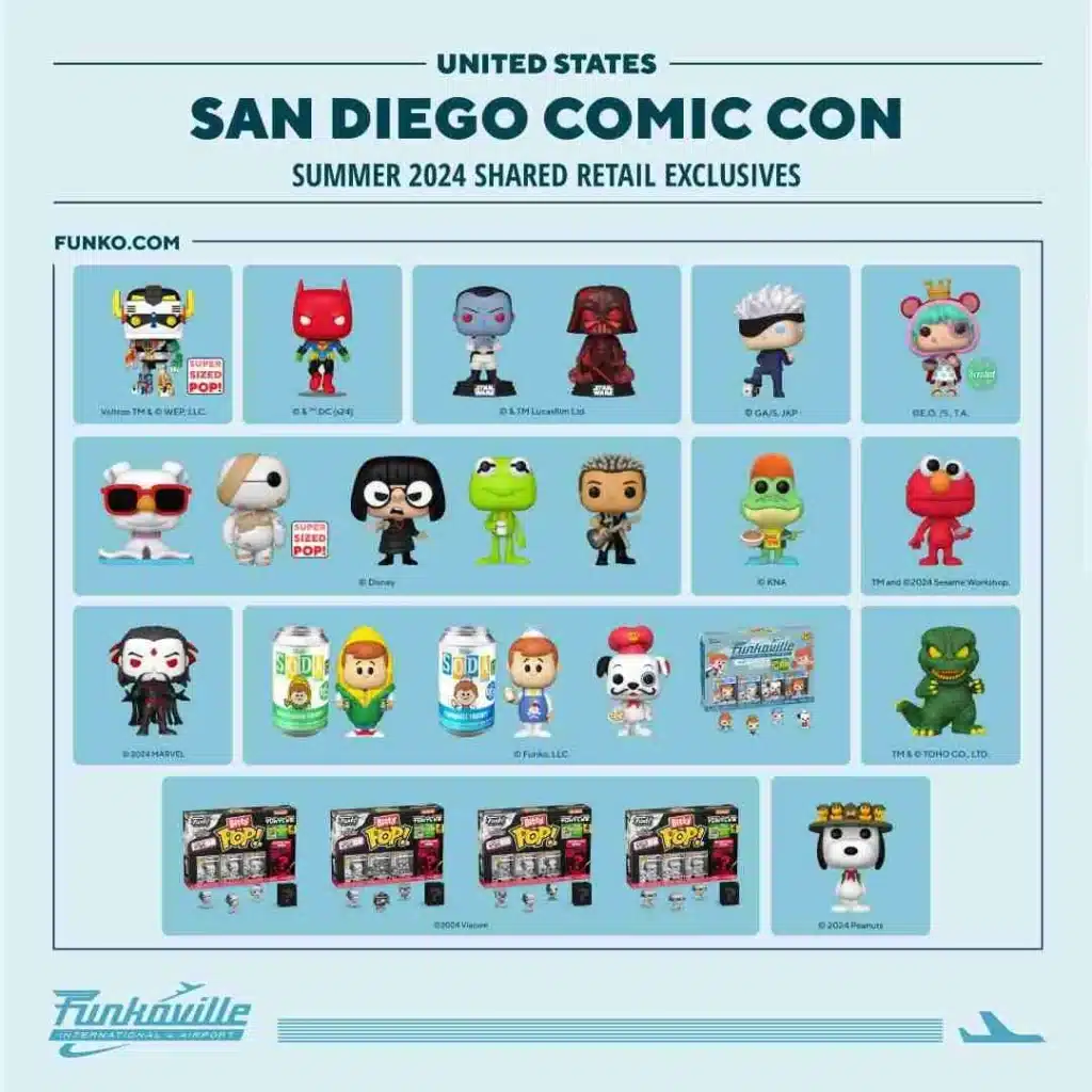 SDCC2024 Funko exclisves-Funkoville International Airport